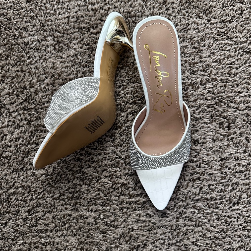 White sparkling shoes